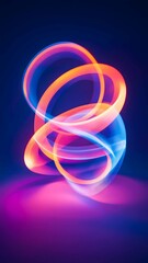 Poster - Colorful light patterns swirl in an abstract dance of hues creating a mesmerizing display against a dark background