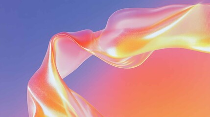 Poster - Colorful silk fabric flowing gracefully against a vibrant sunset backdrop showcasing artistic movement and elegance in a stunning display of light and color