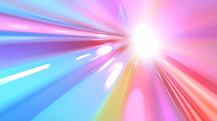 Poster - Bright burst of color radiating in abstract form with a sense of motion and energy during a vibrant light display