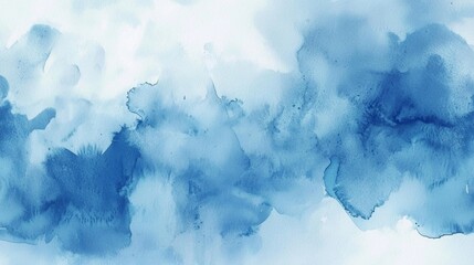 Wall Mural - Beautiful transition of colors from deep blue to lighter blue in a watercolor style.