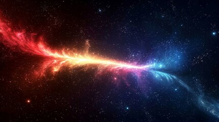Wall Mural - A creative interpretation featuring a comet amidst a vibrant swirling galaxy.