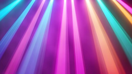 Poster - Colorful light beams create a vibrant atmosphere in a lively event venue during an evening celebration with music and dancing