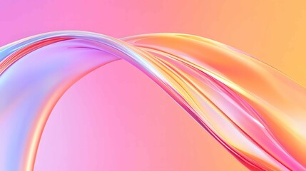 Poster - Colorful abstract curves blend harmoniously against a gradient background showcasing vibrant hues in a visually captivating display