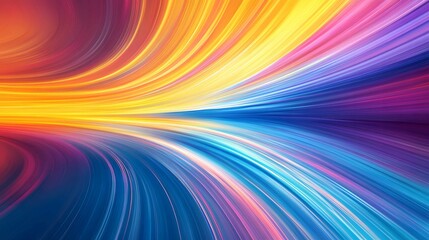 Poster - Vibrant abstract artwork featuring flowing colors in dynamic lines creating a sense of movement and energy