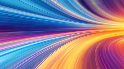 Poster - Vibrant abstract artwork featuring flowing colors in dynamic lines creating a sense of movement and energy