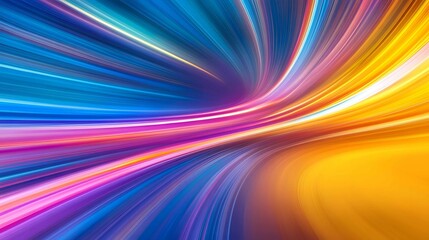 Poster - Vibrant abstract artwork featuring flowing colors in dynamic lines creating a sense of movement and energy