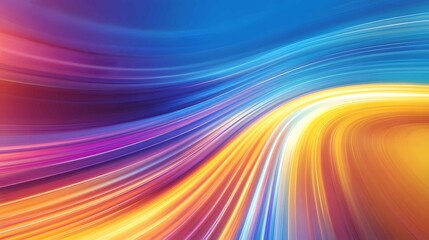 Poster - Vibrant abstract artwork featuring flowing colors in dynamic lines creating a sense of movement and energy