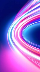 Poster - Vibrant light trails swirl in a colorful display against a deep blue background during a nighttime event
