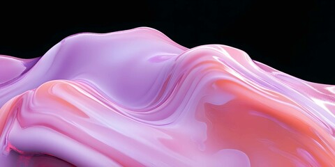 Poster - Exquisite flowing pastel fabric draping elegantly against a soft purple backdrop showcasing unique textures and colors
