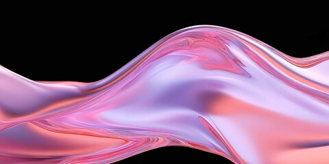 Poster - Exquisite flowing pastel fabric draping elegantly against a soft purple backdrop showcasing unique textures and colors
