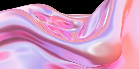 Poster - Exquisite flowing pastel fabric draping elegantly against a soft purple backdrop showcasing unique textures and colors