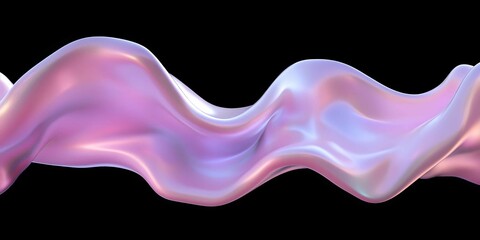 Poster - Exquisite flowing pastel fabric draping elegantly against a soft purple backdrop showcasing unique textures and colors