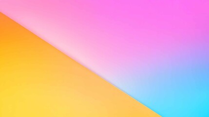 Poster - Colorful geometric design featuring vibrant hues of pink, orange, and blue blending together in a smooth gradient pattern