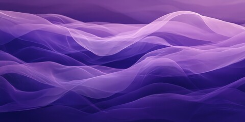 Leinwandbilder - Flowing Abstract Purple Waves Background Graphic with Gradient Lighting Effect