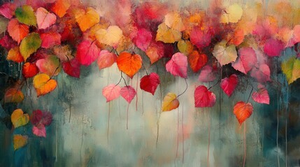 Wall Mural - Autumn Colors in Soft Light and Gentle Palette