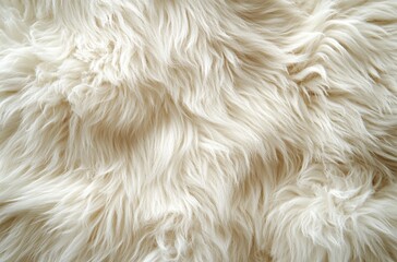 Poster - Soft White Fur Texture Background Perfect for Cozy and Warm Aesthetic, Suitable for Interior Design, Fashion, and Art Projects