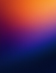 Wall Mural - Purple orange black dark blue grainy gradient background, noise texture modern abstract header poster large banner design, copy space