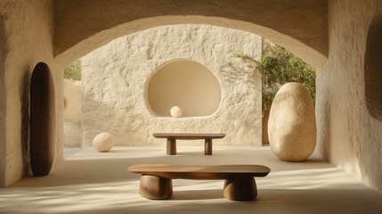 Wall Mural - Gentle Design Shapes Harmonizing with Nature