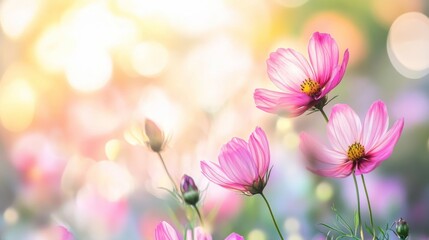 Wall Mural - Soft Floral Backgrounds with Gentle Blurred Hues