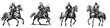 © Naruedetch - A dramatic scene depicting armor clad knights engaged in a fierce medieval battle riding powerful horses and wielding swords and shields in an epic display of chivalry and combat