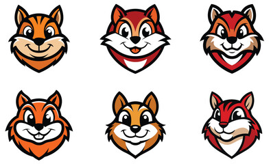 Naklejka na meble Chipmunk head mascot logo design vector