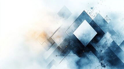 Abstract business technology concept, rectangle vector presentation design background or banner template.