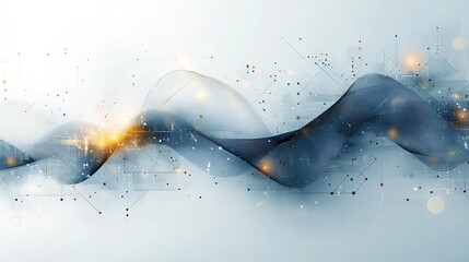 Abstract business technology concept, waveform vector presentation design background or banner template.
