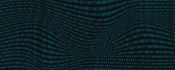 abstract blue binary wave background