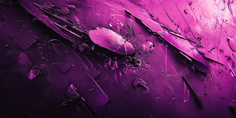 Leinwandbilder - Textured Purple Abstract Background with Striking Metallic Effects for Modern Designs