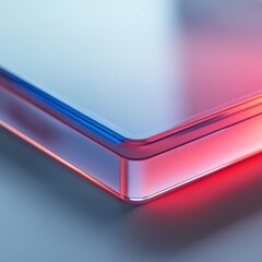 Poster - Sleek and Modern: An Abstract Close-Up Featuring Smooth Edges, Vivid Colors, and Reflections of Light on a Polished Surface