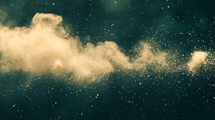 Poster - Cosmic dust cloud formation outer space abstract art dark environment close-up view mystical exploration