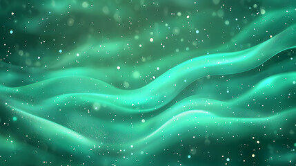 Poster - Flowing turquoise waves abstract background digital art ethereal environment soft focus serenity concept