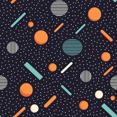 Poster - Seamless geometric design patterns abstract art digital graphics creative studio top-down view modern aesthetics