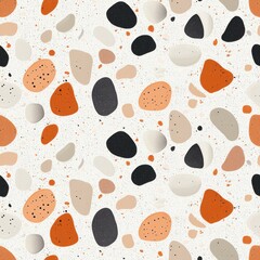 Poster - Seamless abstract shapes design creative studio graphic art modern environment top-down view aesthetic trend