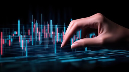 Poster - Business Professionals Analyzing Market Volatility with Data Visualization Techniques