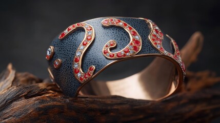 Wall Mural - Modern Bracelet with Playful Organic Patterns