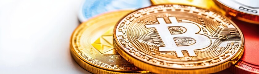 Poster - Future Economy Concept with Digital Currencies and Artificial Intelligence Elements