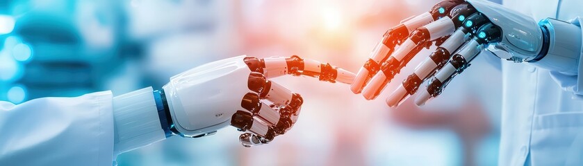 Poster - Futuristic Robotic Arms in High-Tech Surgery Concept for Advanced Medical Applications