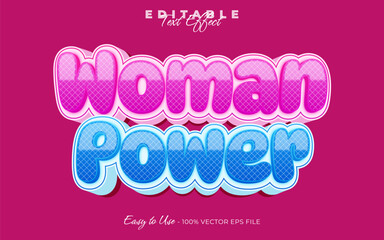 Poster - woman power - Editable Text Effect, Font Style
