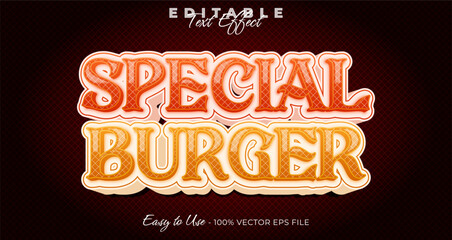 Poster - special burger - Editable Text Effect, Font Style