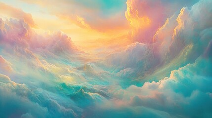 Wall Mural - ethereal journey through abstract elements in light