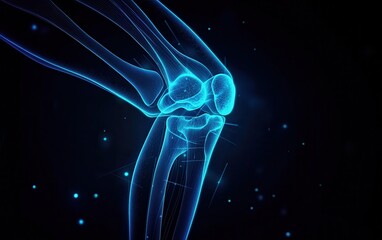 Poster - Human Knee Joint Anatomy Digital Rendering
