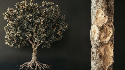 Aufkleber - Olive Tree and Trunk Close Up Studio Photography