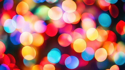 Wall Mural - vibrant patterns of light and color in a blurred background
