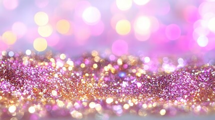 Poster - Colorful Glitter Background with Bokeh Effect for Creative Projects