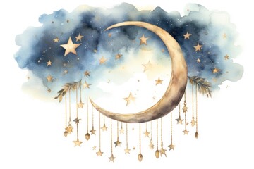 Wall Mural - moon and stars nature astronomy space.