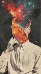 Wall Mural - empty galaxy portrait universe space.