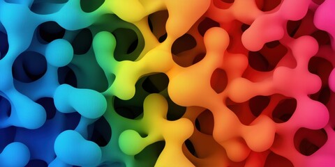 Aufkleber - A vibrant, abstract pattern featuring colorful shapes blending seamlessly in a rainbow spectrum.