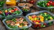© ALIS ST - Healthy Meal Prep Containers with Fresh Vegetables and Grilled Chicken
