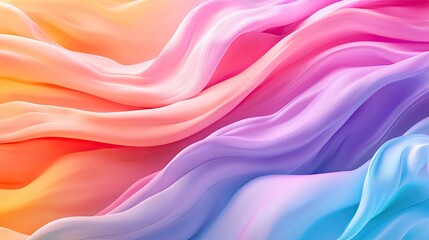 Poster - Soft Colorful Waves in Flowing Fabric Texture for Artistic Background